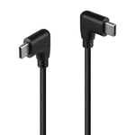 Vinklad USB C-kabel - LINDY - 0,50m - USB 2.0 - Dataöverföring - Strömförsörjning