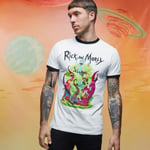 Rick and Morty Get Schwifty 70s Ringer Ringer - White/Black - XL