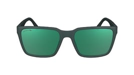 Lacoste Men's Sunglasses L6011S - Green with Solid Green Flash Mirror Lens