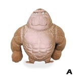 Gorilla Squishy Toys Långsamt stigande TPR Silikonleksaker Stressboll F brown onesize