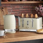 Russell Hobbs Inspire Cream Kettle & 4 Slice Toaster