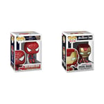 Funko Pop! Marvel: Spiderman No Way Home 2021 - Spider-Man - Leaping SM2 & Pop! Marvel: Marvel Avengers Game-Iron Man - - Figurine en Vinyle À Collectionner