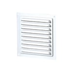 Grille d'aération 100mm aluminium blanc avec écran anti-insecte - Winflex Ventilation