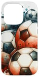 iPhone 14 Pro Funny Cool Soccer Balls Pattern Football Soccer Design Case