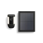 Découvrez Ring Spotlight Cam Pro Solar par Amazon | Vidéo HD 1080p avec HDR, détection de mouvements 3D, vue aérienne, projecteurs LED | À installer soi-même | Essai Ring Home gratuit 30 j.