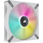 Corsair iCUE ML140 RGB ELITE, 140mm PWM RGB Fan AirGuide Technology, Magnetic Levitation Bearing, Up to 1,600 RPM, Zero RPM Mode, Low Noise, High Airflow Single Pack - White,CO-9050118-WW