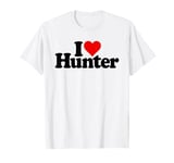 I LOVE HEART HUNTER NAME ON A TEE T-Shirt