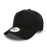 NEW ERA CHICAGO WHITE SOX BASEBALL CAP.9FORTY E FRAME MONOCHROME BLACK HAT W24