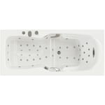 Baignoire balnéo 180x80 système balnéo hydromassant professionnel kinéplus tête bain à droite