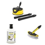 Kärcher T 5 Patio Cleaner - Pressure Washer Accessory & Kärcher 62957650 3-in-1 Stone Plug and Clean - Black & Kärcher 2643-233.0 Soft Washing Brush - Pressure Washer Accessory