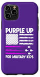 iPhone 11 Pro Purple Up US Flag Fighter Jet Military Kids Military Child Case