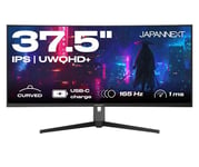 JAPANNEXT Écran PC Incurvé 37.5 UWQHD+ 144Hz USB-C (+ charge 65W) 1ms JN-i375C144UQR-H