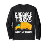 Funny Garbage Truck Art Dump Garbage Trucks For Toddler Boys Long Sleeve T-Shirt