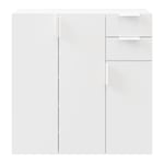 Buffet avec portes et tiroirs blanc GoodHome Atomia H. 112,5 x L. 112,5 x P. 37 cm