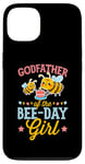 Coque pour iPhone 13 Fête d'anniversaire sur le thème du parrain de l'abeille pour fille