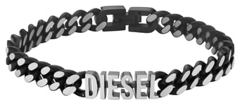 Diesel DX1386040 Men's Diesel Font Logo Black Stainless Jewellery