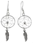 Silver Bar Dream Catcher hängande örhängen 45 mm 7154