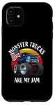 iPhone 11 Monster Trucks Are My Jam Funny 4x4 Monster Truck Cartoon Case