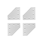 4 Pack 2.36"x2.36" L Shape Joining Plates Corner Bracket 2020 Aluminum Extrusion