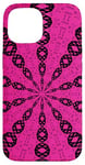 iPhone 15 Starlight Speeding Mid-Century Pattern Black Cut Out Case