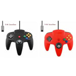 2-pack Klassisk Trådbunden N64-kontroll Retrospel 64-bitars Spelkontroll Joystick Ersättningskontroll 20 2pcs