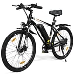 COLORWAY 26" Vélo électrique pour Adultes, VTT, EBike avec Batterie Amovible 36V 15Ah, écran LCD, Double Frein à Disque, sièges Absorbant Les Chocs, autonomie jusqu'à 45-100 km.