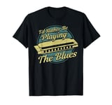 Blue Vintage Style Harmonica T-Shirt