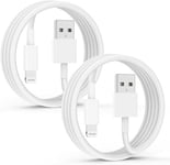 iPhone Charger Cable 2M, 2Pack [Apple Certified] Long USB A to Lightning Cable 6ft Original, Apple Fast Charging Lead Wire for Apple iPhone 14 Pro Max/13 Pro/12/11/X/XS/XR/SE/8 Plus/7/6/5S/iPad