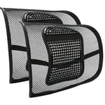 RenFox Lumbar Support Mesh för bil och kontor, ländryggskudde, ryggstöd för kontorsstol, bil ländryggsstöd, ländryggsstöd med massage, lindring