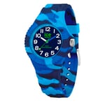 ICE-WATCH - Ice Tie And Dye Blue Shades - Montre Multicouleur pour Garçon avec Bracelet en Plastique - 021236 (Extra Small)