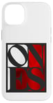 Coque pour iPhone 14 Plus Rouge One Of Them Ones Couleur rouge Graphique blanc