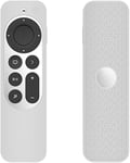 Étui Coque En Silicone Compatible Avec Apple Tv 4K 2021 Télécommande, Ultra-Mince Et Léger, Anti-Chute, Anti-Collision, Convient Pour Le Boîtier De Télécommande Apple Tv 4K 2021.Blanc