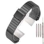 18mm Stainless Steel Replacement Watchband Compatible with Casio F-108WH AE1200WH A168WA A158WA LA670WGA A700W Women's and Men's Watch Accessories (Black1)