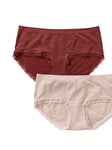 VERTBAUDETLot de 2 Culottes de Grossesse sans Coutures en microfibreLot Rose et rouge42/44