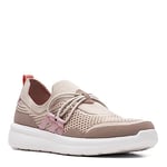 Clarks Femme Ezera Run Mocassin, Taupe Combi, 41 EU