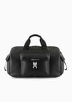 Armani Exchange Matthew, Sustainable, AX tuc Closure, Sac de Sport pour des Hommes, Black