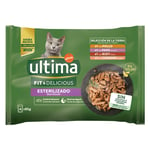 38 + 10 på köpet! 48 x 85 g Ultima Nature våtfoder katt - Sterilized Kötturval: (Kyckling, Nötkött, Lamm, Kalkon)