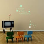 WALPLUS Little Fairy Glowing Letters Stars Wall Sticker, Vinyl, Multi-Colour, 50 x 50 x 5 cm