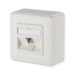 Metz Connect Prise réseau CAT 6a 1 port Montage en saillie Blanc pur