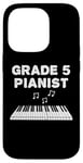 Coque pour iPhone 14 Pro Étudiant en piano, pianiste de 5e année, musicien