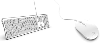 Clavier Mac Filaire + 2 Hubs USB Intégré & - ML301884 - Souris Filaire - Blanc