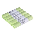 250 x Compostable 5 Litre Tie Handle Food Waste Caddy Bags-Bin Liners-EN13432