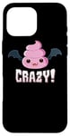 Coque pour iPhone 16 Pro Max Batshit Crazy Vampire Bat Poo Emoticon Halloween Costume