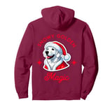 Festive White Show Golden Retriever Santa Christmas Dogs Pullover Hoodie