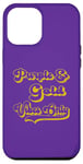 iPhone 13 Pro Max Purple Gold Vibes Only School Pride Team Colors Retro Case