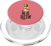 He Is Rizzin' Funny Christian Jesus Christ Rizz Risen Easter PopSockets PopGrip pour MagSafe