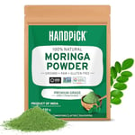 HANDPICK, Moringa Powder (500g/17.6oz) Pure Moringa Oleifera/Moringa Leaves | Resealable Zip Lock Pouch | Perfect for Cooking, Smoothies, Lattes & Moringa Tea