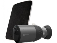 EZVIZ Bullet Kamera kit med genopladeligt batteri og solcelle panel, 4MP 2.8mm optik, Lys op til 10m, SD kort på 32GB, IP66, Wi-Fi