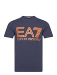 T-Shirt Tops T-shirts Short-sleeved Navy EA7