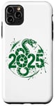 Coque pour iPhone 11 Pro Max Bonne année chinoise - Serpent vert - Nouvel An chinois 2025